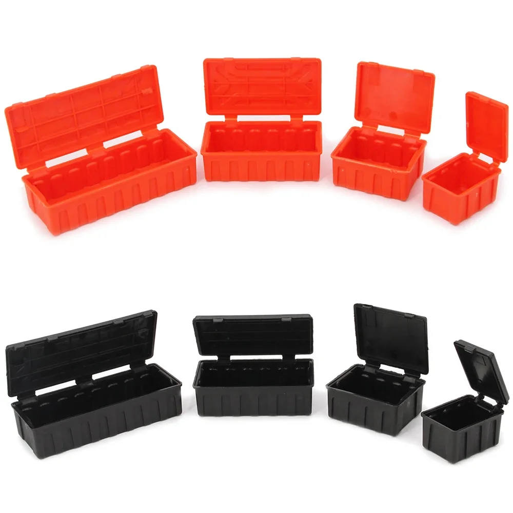 

4PCS Plastic Luggage Storage Box Decoration Tool for 1/10 RC Crawler Axial SCX10 90046 TRX4 TRX6 Redcat Gen8