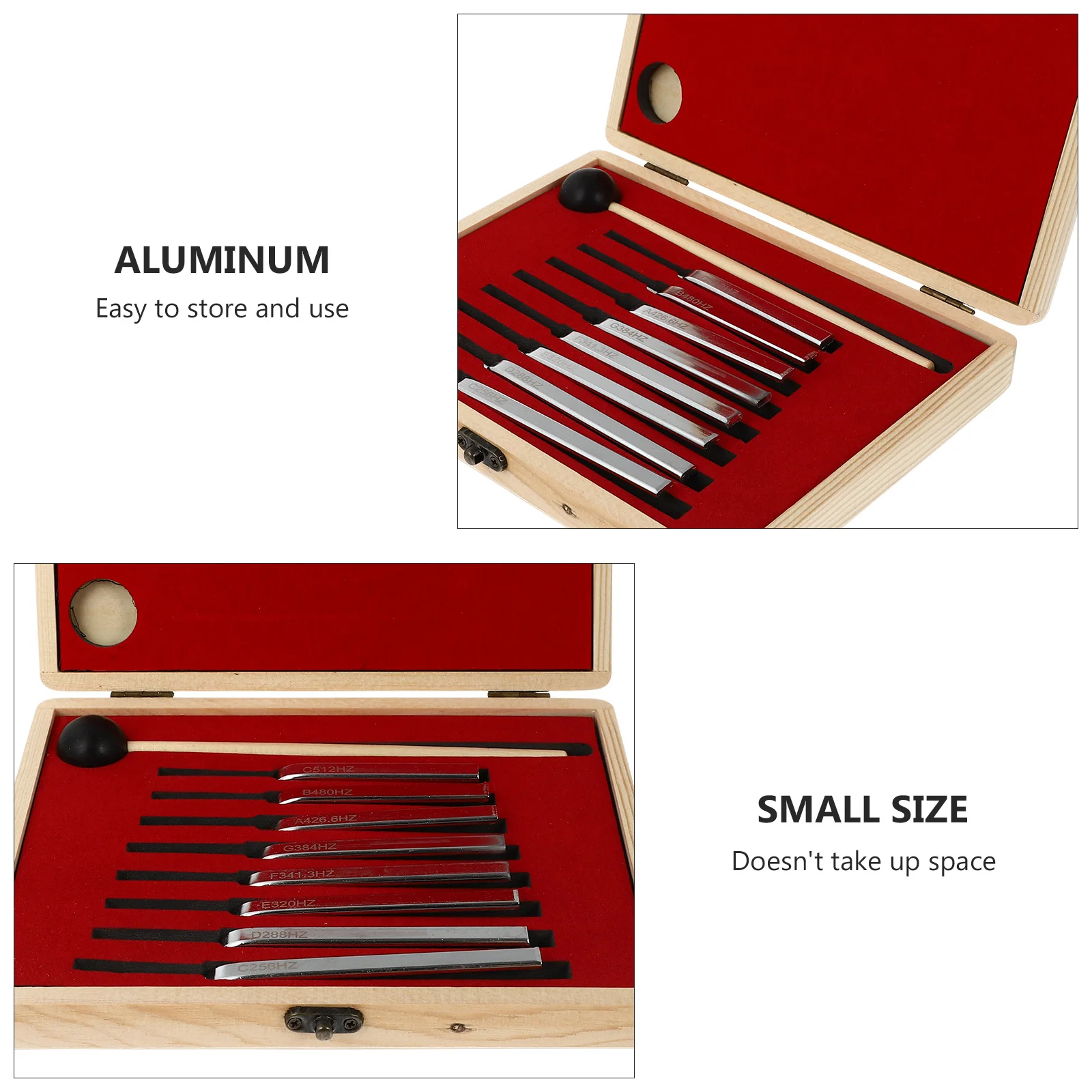 

1Set Music Teaching Tool Professional Guitar Tuning Fork Sturdy Rustproof Portable Aluminum Tuning Fork Set for Violin Cello