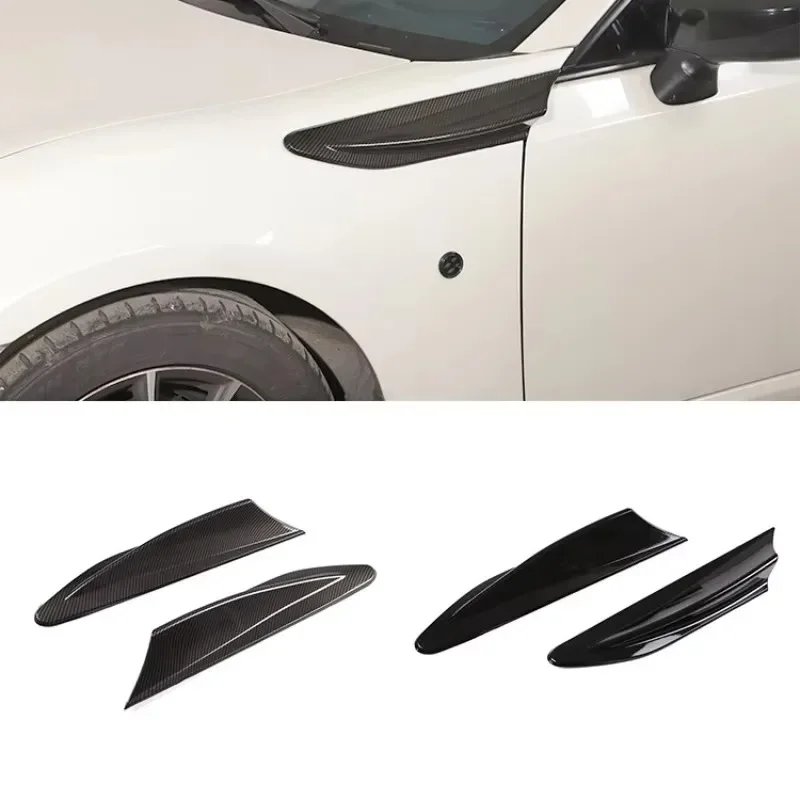 

Poq A Set for Subaru BRZ 86 GT86 Car Side Air Outlet Fender Fin Vent Trim Cover ABS Carbon Fiber Texture Exterior Accessories