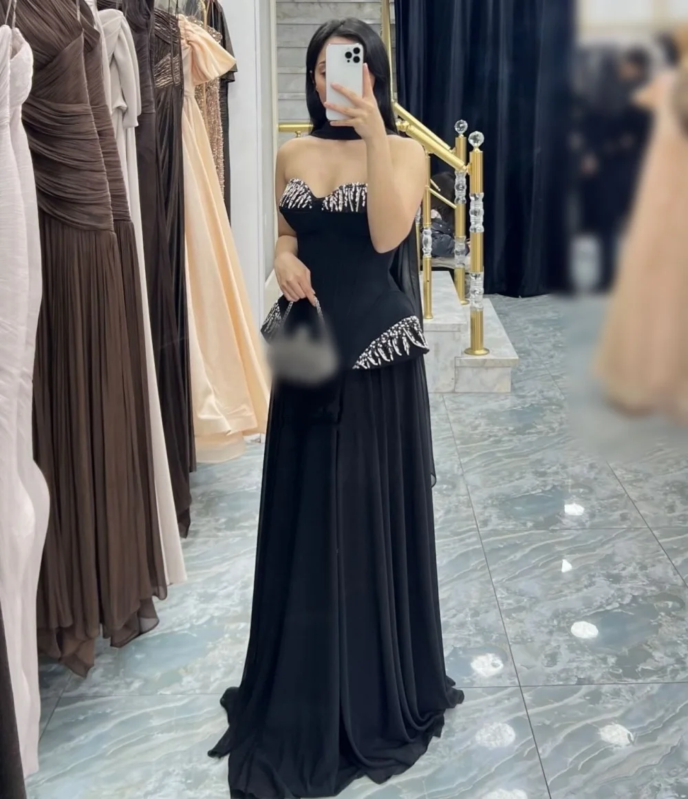 

Customized Exquisite Sweetheart Evening Dress Glitter Pleat A-line Classic Long Dresses Prom Dresses Party Gown Formal