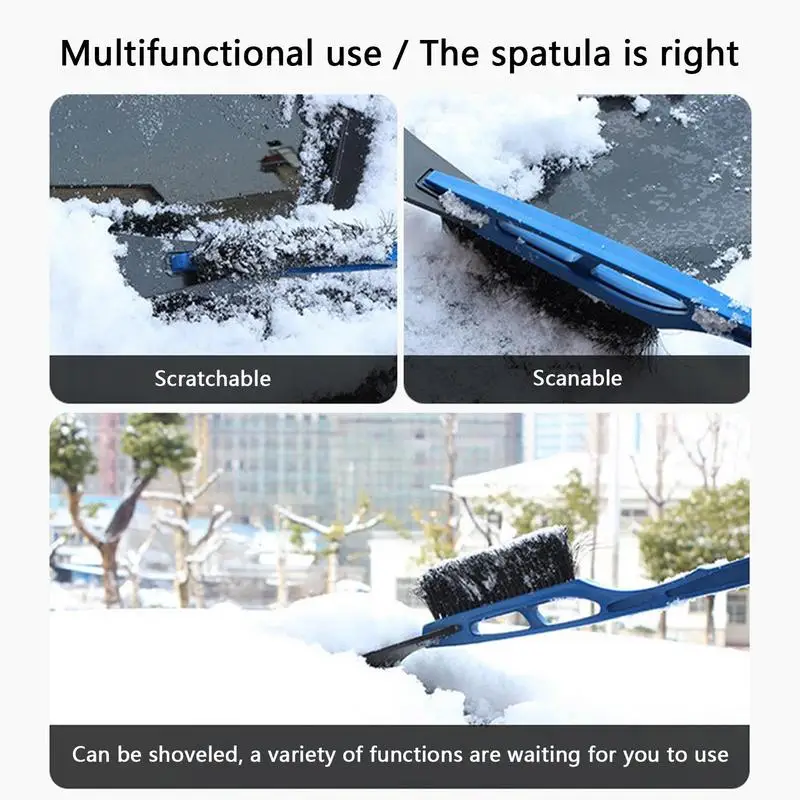 Sneeuwkrabber Voor Auto Multifunctionele Sneeuwborstel Met Ijskrabber Sneeuwschraper Met Afneembare Schep Sneeuw Ijs Verwijderen Gereedschap Voor