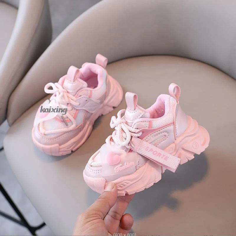 Girls Sports Shoes New Autumn Children Love Shoes Boys Non-slip Running Shoes Spring Kids Sneakers Casual Shoe 1 To 12 Years Old