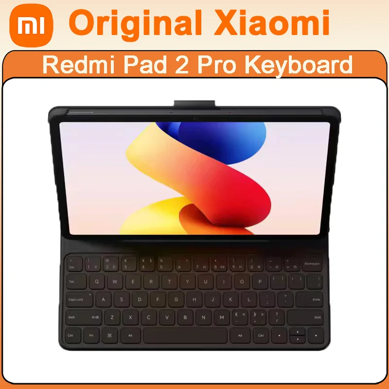 Original Xiaomi Redmi Pad 2 Pro Dual Sided Leather Case Wireless Keyboard 64 Keys Standard Layout Shockproof Tablet