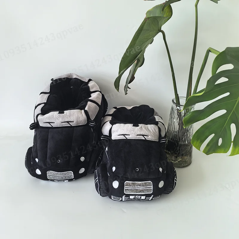 2025 New Vehicle Shape Plush Slippers Women Men Cartoon Car Warm Soft House Shoes Valentine's Day Party Indoor Slipper