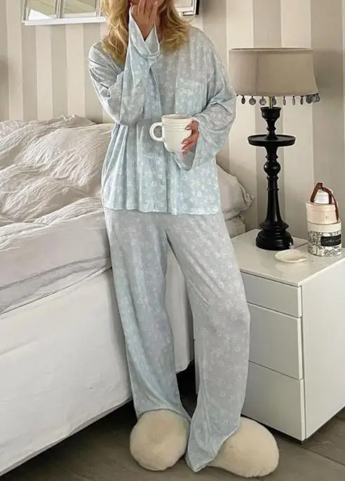 

Women's Clothing 2025 Autumn Winter Vacation Long Sleeved Shirt Straight Leg Pants Set Simple Casual and Elegant Set