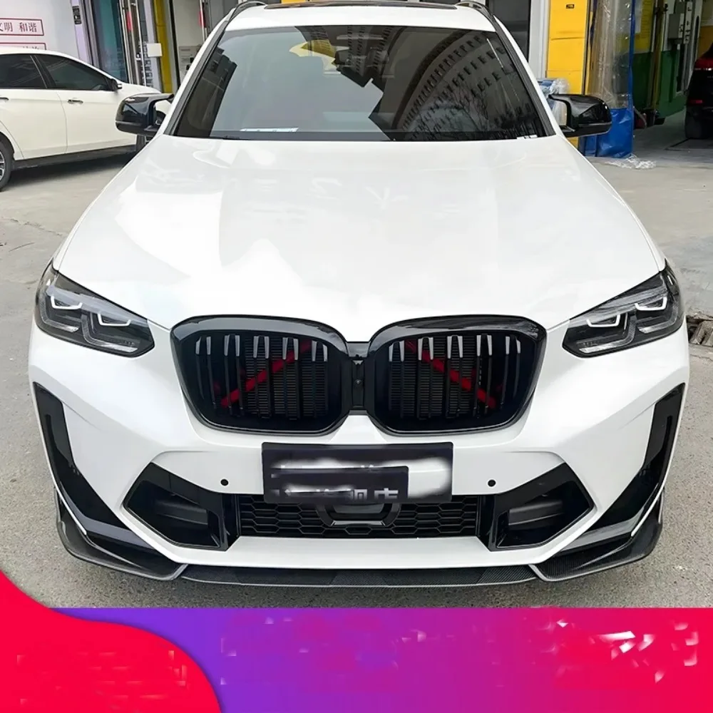 

For BMW X3 X4 IX3 Front Center Grille G01 G02 G08 22 Up Modified Black Obsidian Night Forward Air Front Center Grille