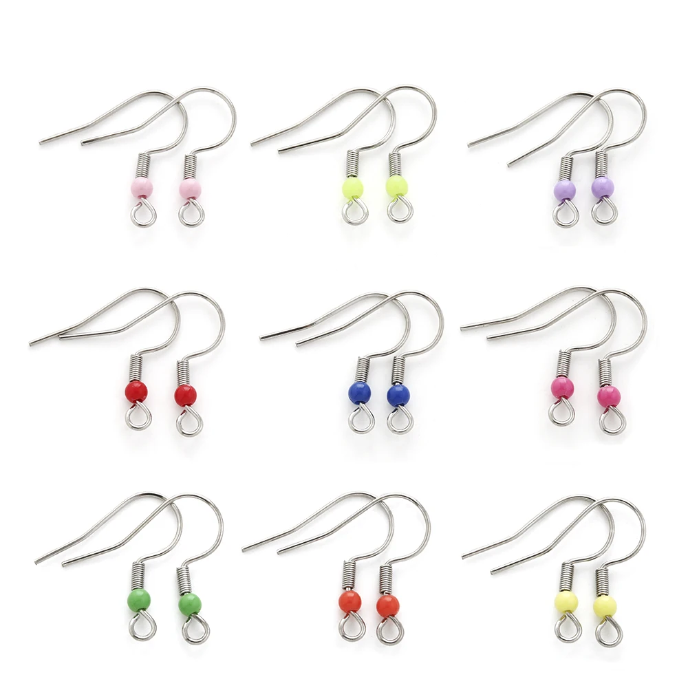 50Pcs Earring Hooks,Stainless Steel Ear Wires Fish Hooks, Hypo-allergenic Jewelry Findings Parts for DIY Earrings Jewelry Making