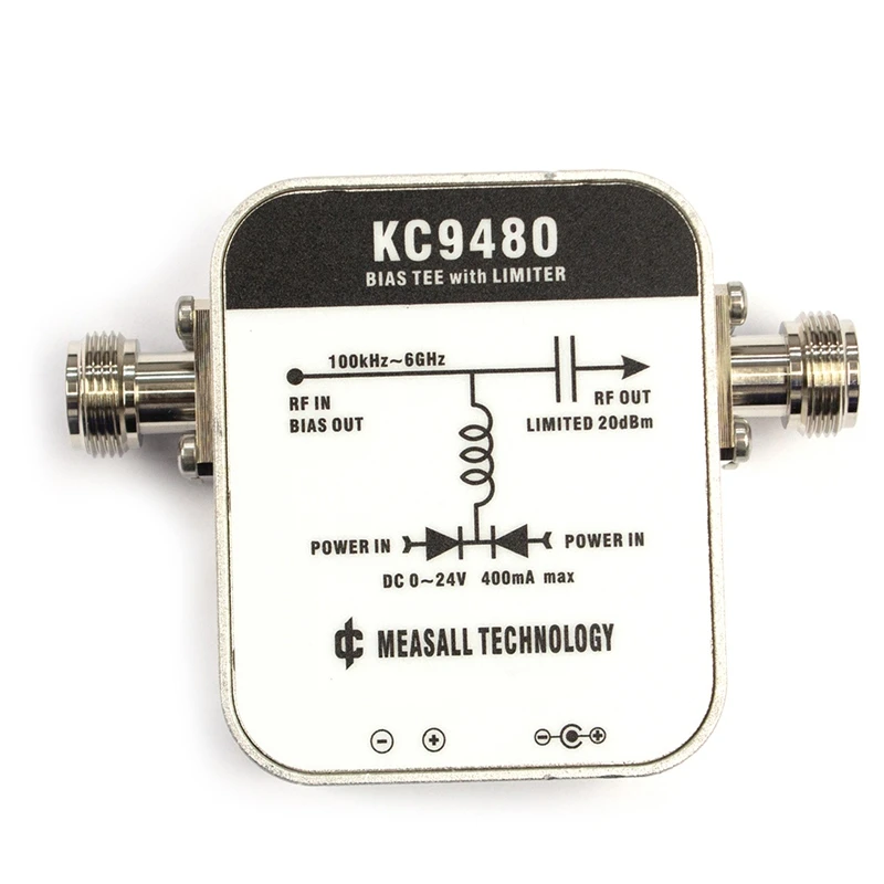 DC Bias Feeder Power Supply KC9480 1MHz-6GHz Antenna Amplifier Limited Amplitude Isolation for Enhanced Signal Matching