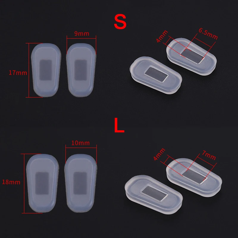 안경 액세서리 코 패드, 실리콘 미끄럼 방지 코 패드, 압입 방지, 코 감압 코 패드, 1 쌍