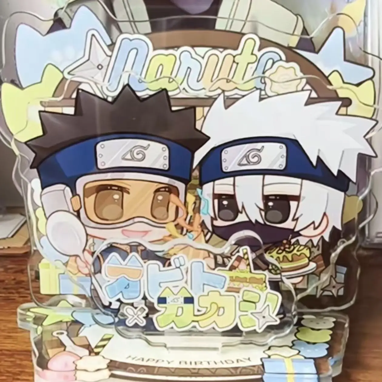Акриловая фигурка-подставка NARUTO: Учиха Обито, Хатаке Какаши. Аниме-атрибутика, милая, изысканная, с возможностью размещения нескольких элементов, декоративная табличка-украшение.