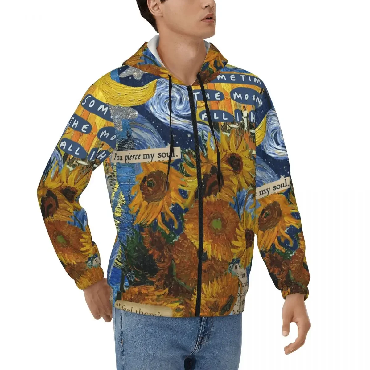 

Картина Винсента Ван Гога Толстовка на молнии Harajuku Пуловер Осень Зима Мужчины Женщины Толстовки Топы с длинными рукавами