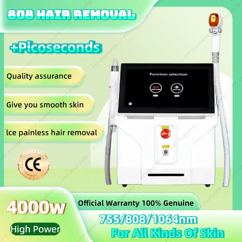 

New MYOslim 2 In 1 Soprano Titanium Ice Platinum Diode 755 808 1064nm 3 Wavelength Laser ND YAG Painless Hair Removal Machine