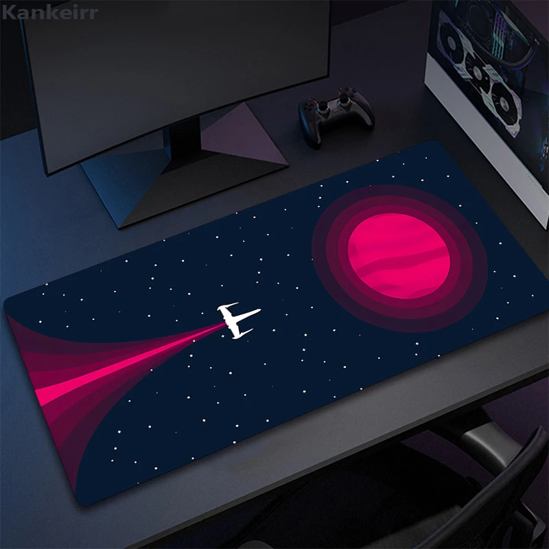 Cute Cartoon Rocket Drop Shipping Mouse Pad Gamer Large Mechanical Keyboard Space Mousepads Laptop Gaming Star Non-slip Desk Mat