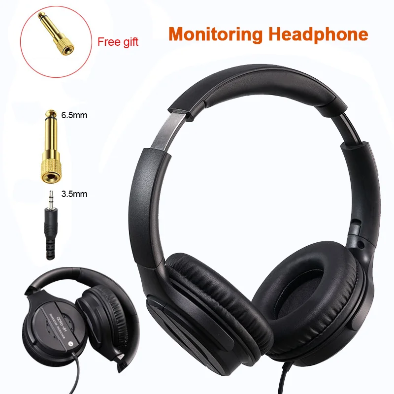 Monitor Headphones Headband Wired Dynamic Stereo Earphone Professional Noise Canceling Headset Fone De Ouvido Com Fio For Studio