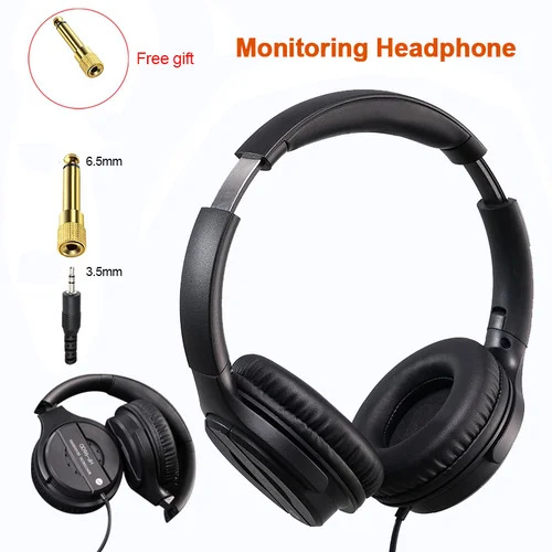 Auriculares con Monitor, diadema con cable, auriculares estéreo dinámicos, auriculares profesionales con cancelación De ruido, Fone De Ouvido Com Fio para estudio