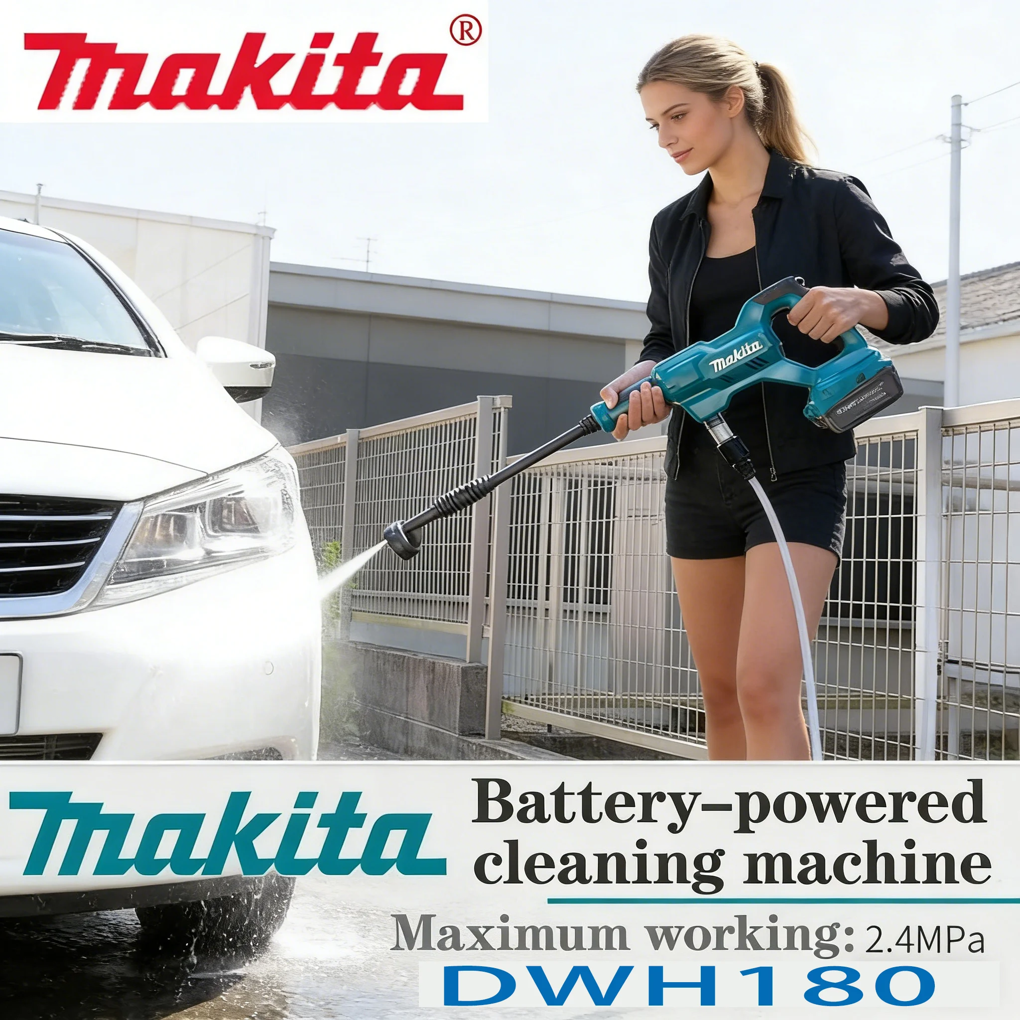 Original Makita DHW180 18V high-pressure water gun, suitable for washing cars, watering flowers, and watering vegetables