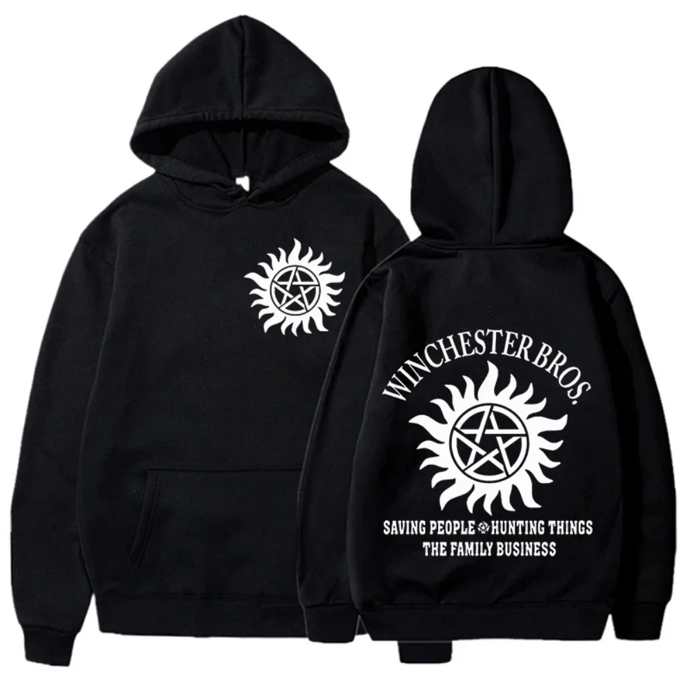 2026 Neue Jugendmode Supernatural Hoodie Punk-Stil Trendiger Bedruckter Pullover Retro Streetwear Oberteil – Detail 7