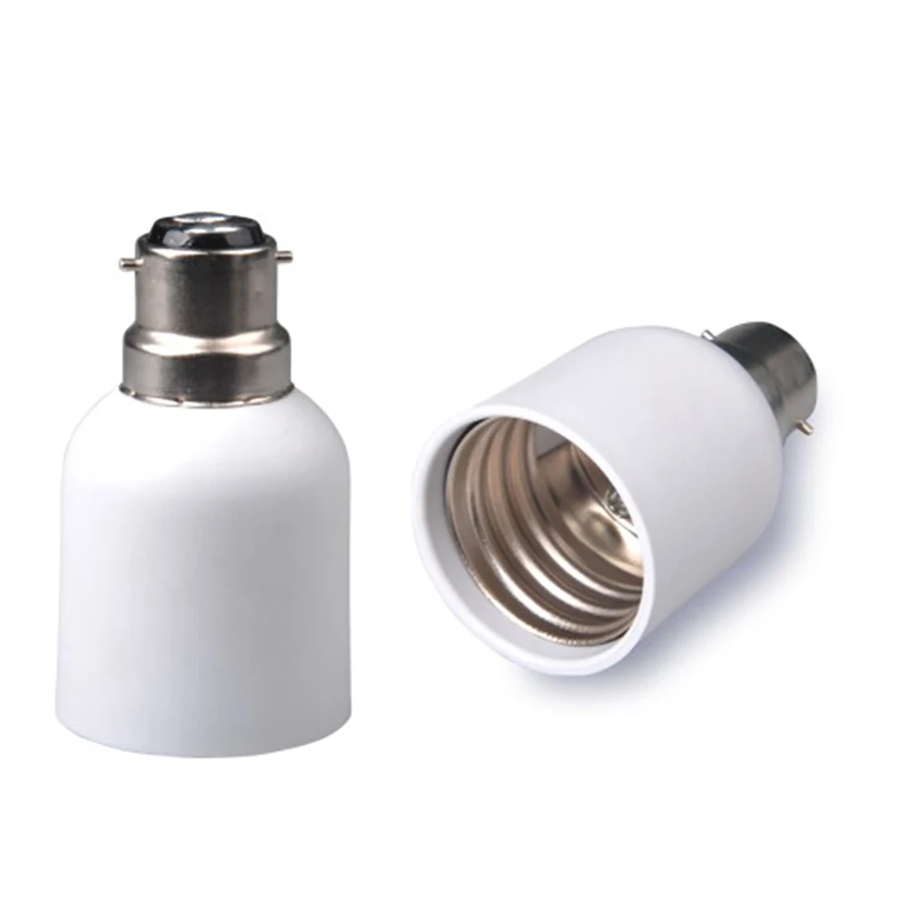 2pcs B22/E27 to E40 Medium Screw/Bayonet Light Socket Heat Resistant Fireproof Mogul Highbay LED Lamp Holder Converter Adapter