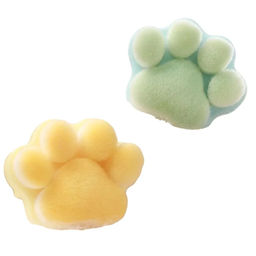 Plastic Nail Dust Brush Soft Bristles Finger Ring Style Manicure Dust Clean Brush Cat Paw Design Powder Brushes Nail Art
