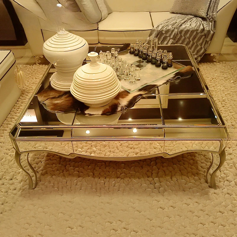 

Dream Garden Mirror Coffee Table Fashion Simple Coffee Table Mirror Furniture European Neoclassical F1026