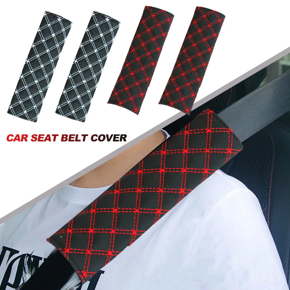 

2pcs Car Belt Protector Seat Belt Safety Belt Shoulder Strap Cover Harness Pads Children Protection Car Auto Covers Car Cushion