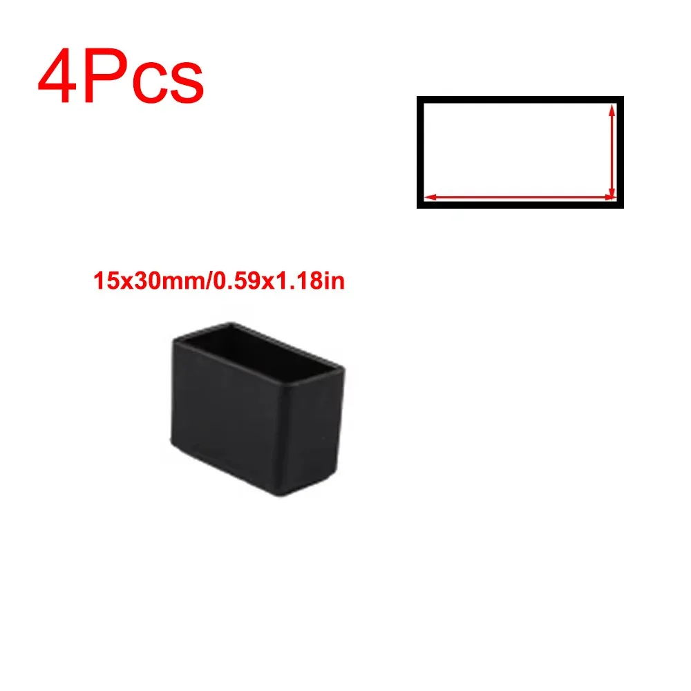 

Квадратные и круглые накладки на ножки стульев, противоскользящие заглушки для ножек столов, черные регулируемые опоры для мебели, защита пола