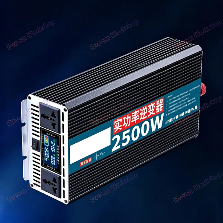 Free shipp Modified sine wave inverter true power non-virtual mark 2600W 2900W DC 12/24/48/60/72V to AC 220V solar car inverter