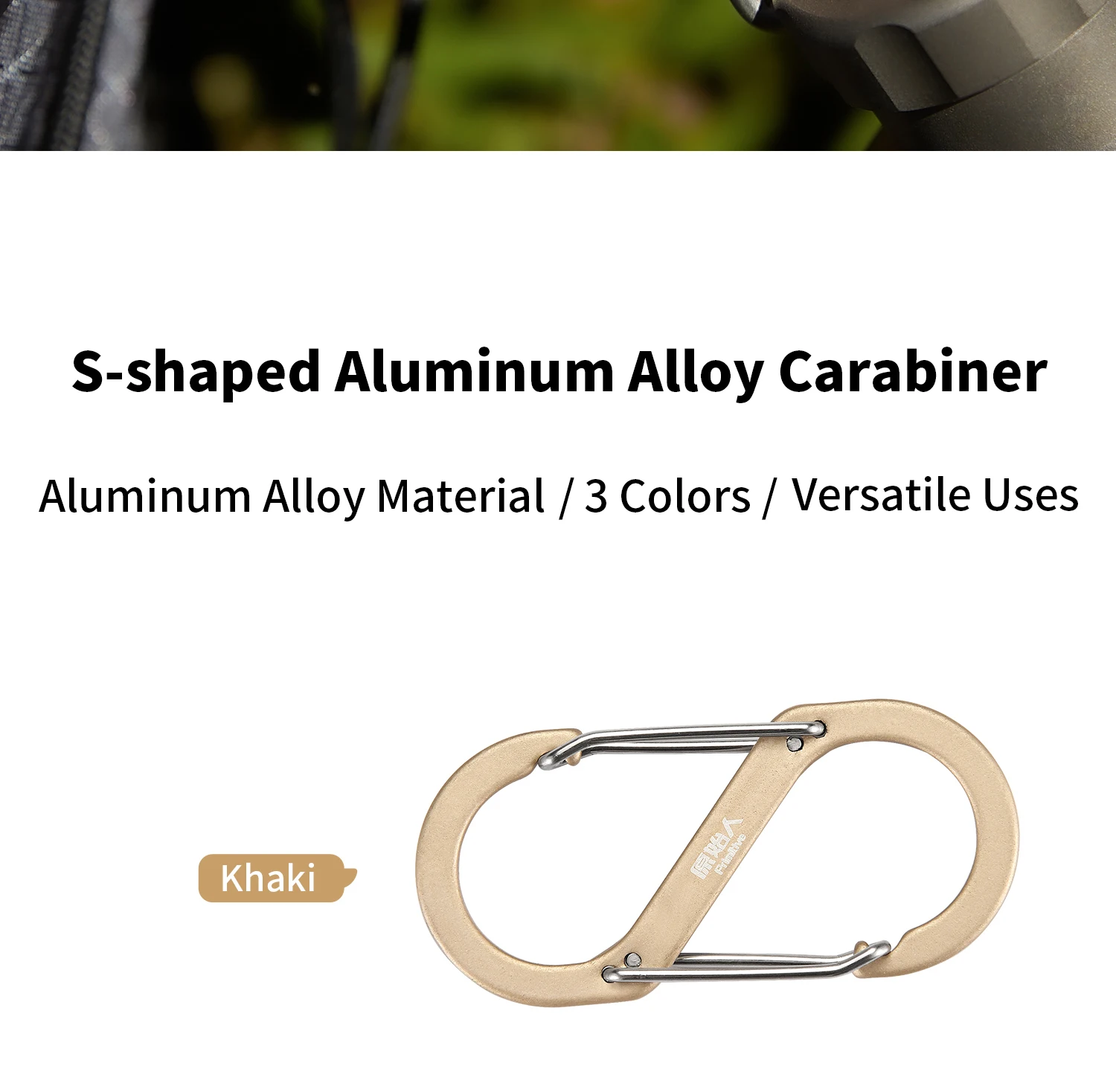 PRIMITIVE Karabinerhaken, leichter Karabiner aus Aluminiumlegierung, D- und S-förmiger Doppelverriegelungshaken, robuster Federhaken, kleiner Schlüsselanhänger-Karabiner – Detail 7