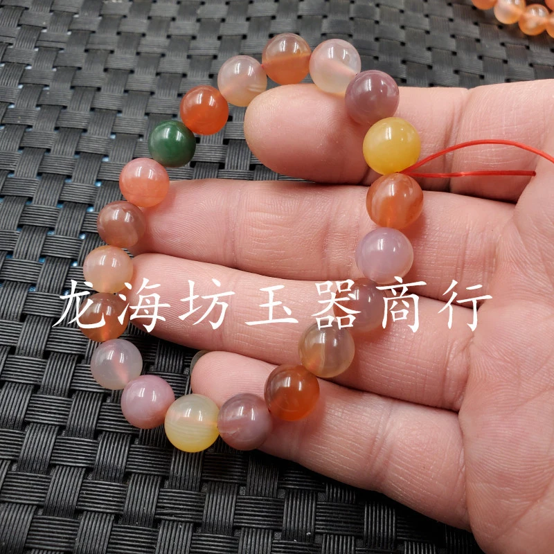 South Red Round 10mm Agate Type Bead Bracelet 2
