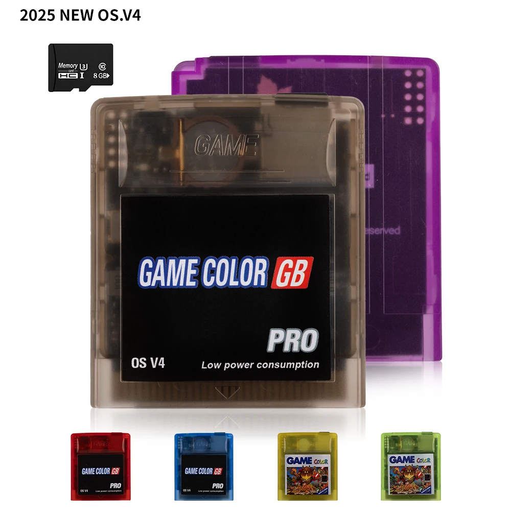

Игровая карта EDGB V4 2000 в 1 для GB OS с инструкцией, совместимая с Gameboy, подходит для портативных игровых консолей GB, GBC, GBA SP, с TF-картой 4 ГБ