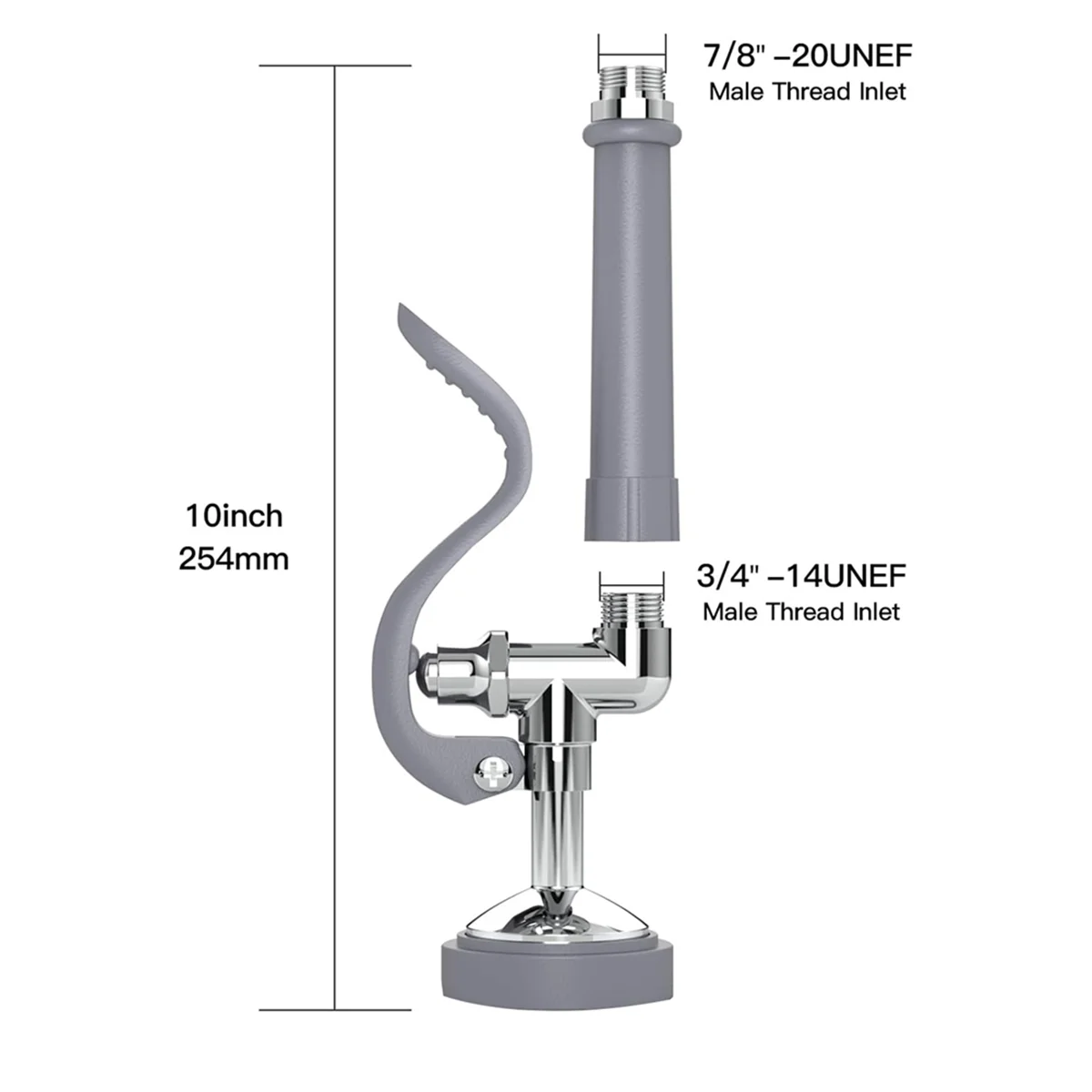 ABJS Sink Sprayer, Pre Rinse Sprayer for Commercial Kitchen Sink Faucets, 1.42 GPM Sprayer Valve Dish Sprayer Nozzle