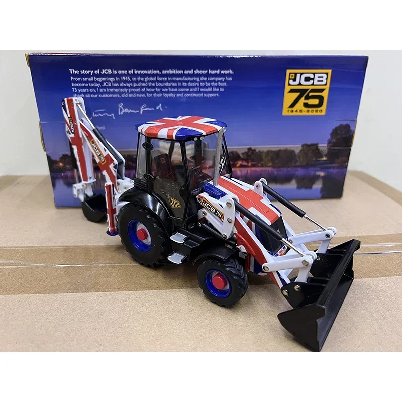 BRITAINS Diecast Alloy 1:32 Scale JCB 3CX Excavator 75th Anniversary Limited Edition Cars Model Adult Toy Souvenir Classics Gift