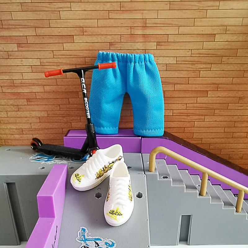 Jeugd Beginner Vinger Skateboarden Speelgoedset Indoor Sport Platform Scooter Broek Combinatie Kerstcadeau voor kinderen