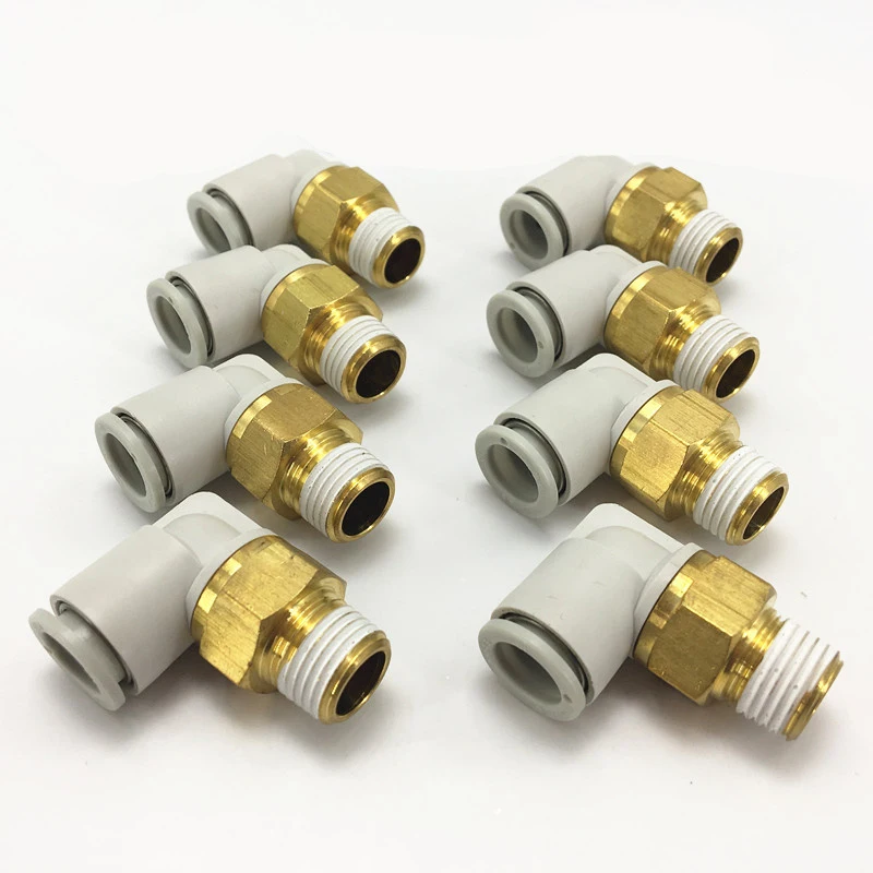 Conector rápido tubo comum, acessórios, cotovelo pneumático, KQ2L04, KQ2L06, KQ2L08, KQ2L10, KQ2L12-01S, 02S, 03S, 04S, KQ2L12-03AS