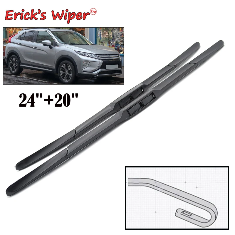 Erick\'s Wiper Front Hybrid Wiper Blades For Mitsubishi Eclipse Cross 2017 - 2023 Windshield Windscreen Window Brushes 24\