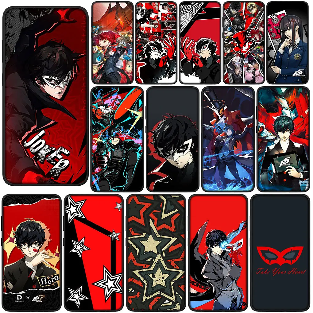 P-Personas Game 5 P5s Silicone Cover for Samsung Galaxy S24 S23 Fe Ultra Plus A55 A35 A24 A25 A15 A05 M55 M15 Casing Phone Case