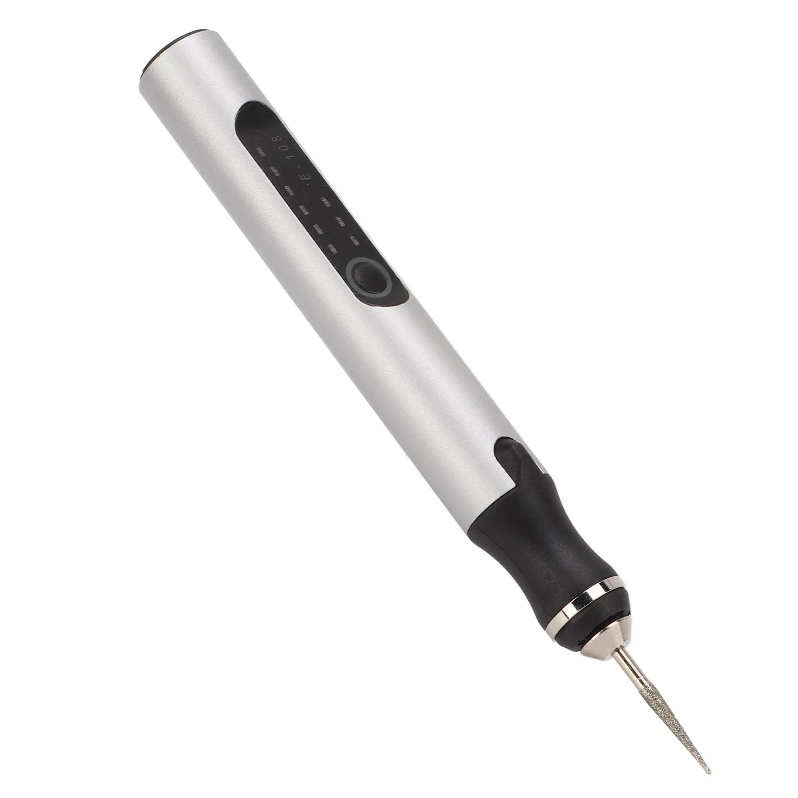 Electric Engraving Pen Aluminum Alloy Silver   Engraver with Intelligent Overload  Chip Rechargeable Engraver