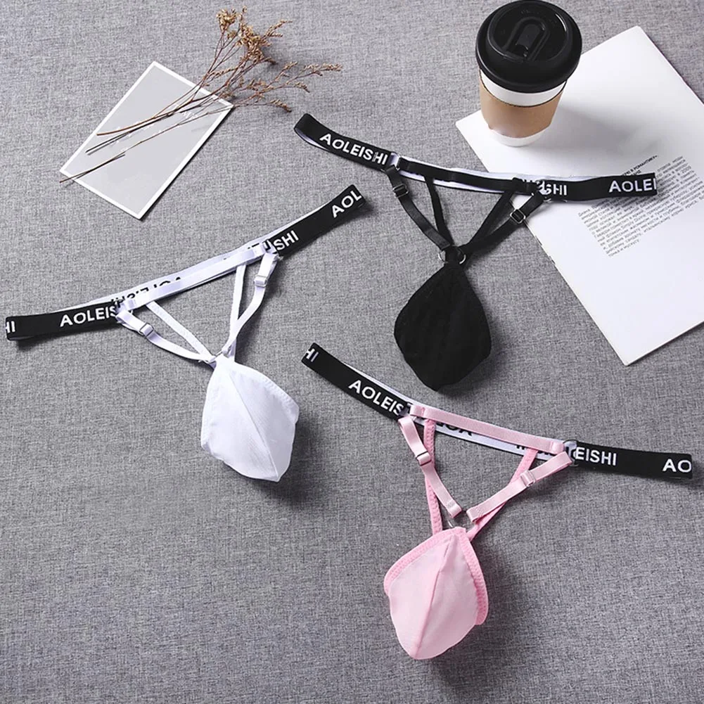 Men G-Strings Thong Briefs Sexy Low Waist Underpants Underwear Sissy Hot Penises Bag Men's Sexy Breathable Thongs Briefs