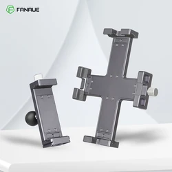 FANAUE Aluminum Tablet Holder Clamp Tripod Adjustable Stand for 3.7-9