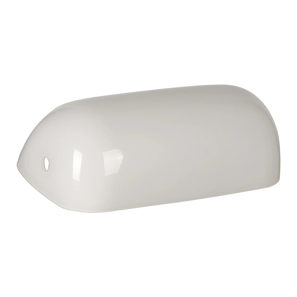 White Banker Glass Lampshade, Desk Lamp Replacement Cover(