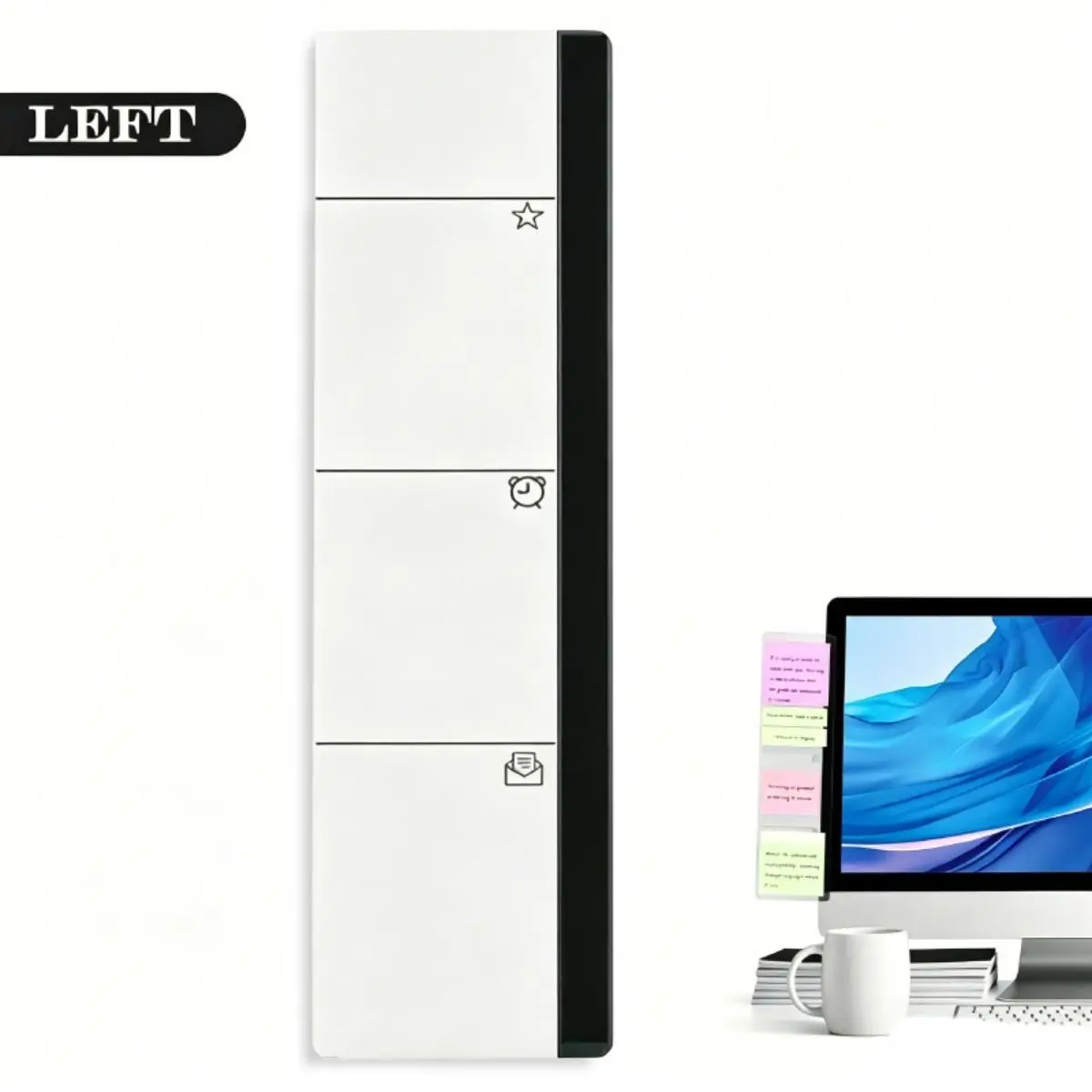 2Pcs Office Desk Accessories Multifunction Computer Monitor Memo Board Transparent Computer Side Panel Memo Creative Monitor