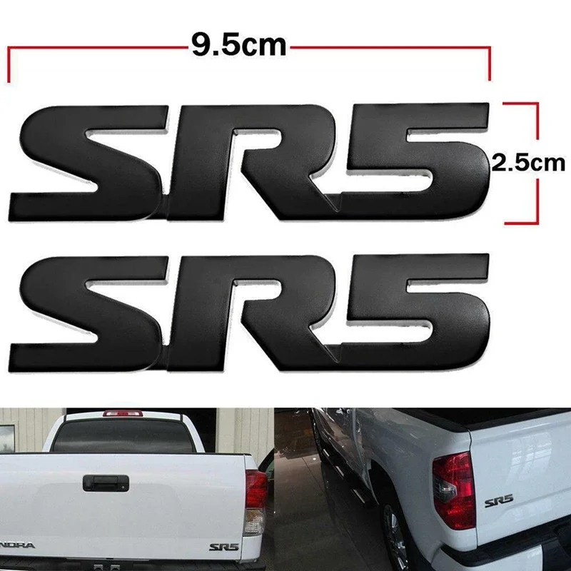 Car Rear Trunk Emblems 3D Logo Tailgate Decal Replacement Stickers for Toyota -Tundra 2000-2019 (Matte Black ) 6 PCS BLACK SET - view 3