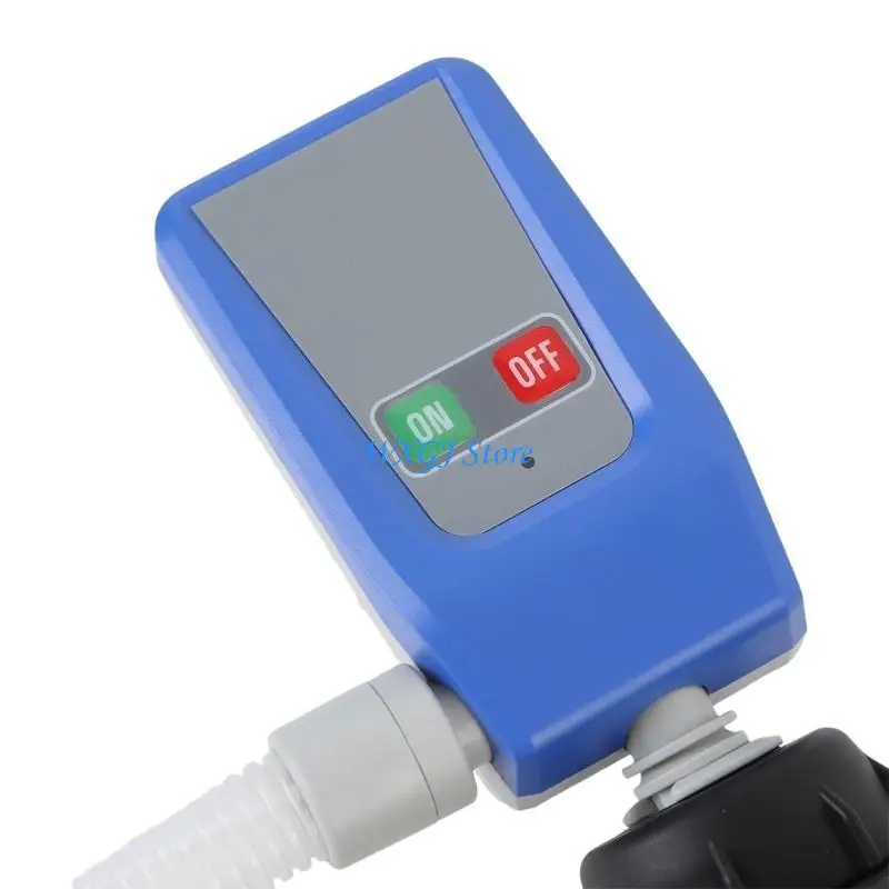 

37JE Impermeable Electric Drum Fan Auto Close Transducer 4 Size Couplers Gas Petrodiesel Transfer Outdoor Use