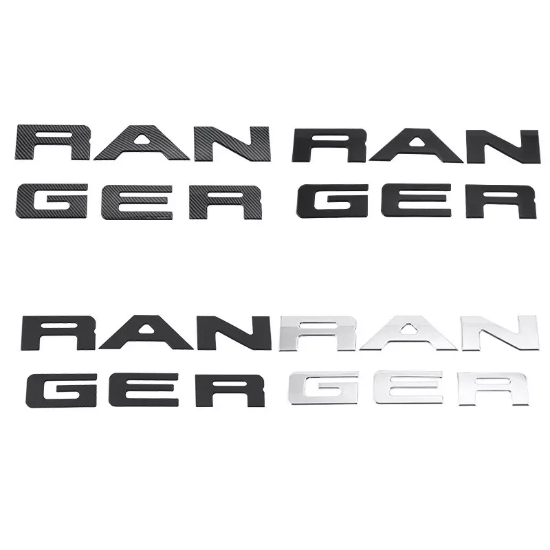 Car Emblem Badge Logo Sticker Tailgate Insert Letters Fit For Ford Ranger Wildtrak T9 2024 2025 Badge 3D Raised Emblem