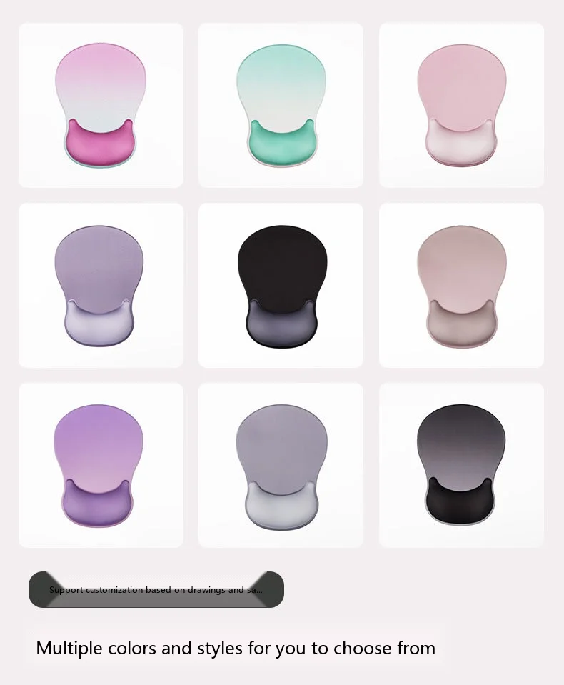 Silikon-Handgelenkauflage für Mauspad, 9 Farben, Büro- und Gaming-Unterlage, ergonomisch, rutschfest, weiche Unterstützung – Detail 3