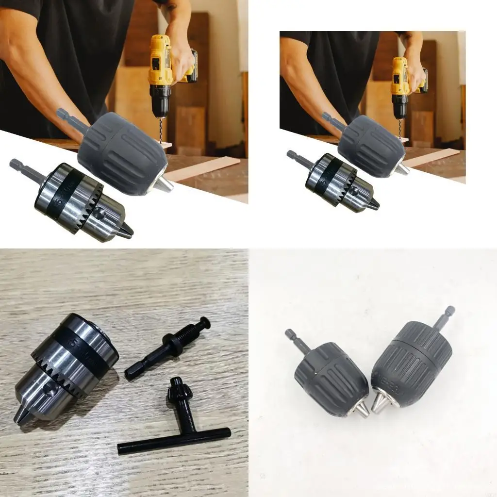   Tool Less Drill Bit Chucks Hexagonal Shank Converter For Electric Screwdriver