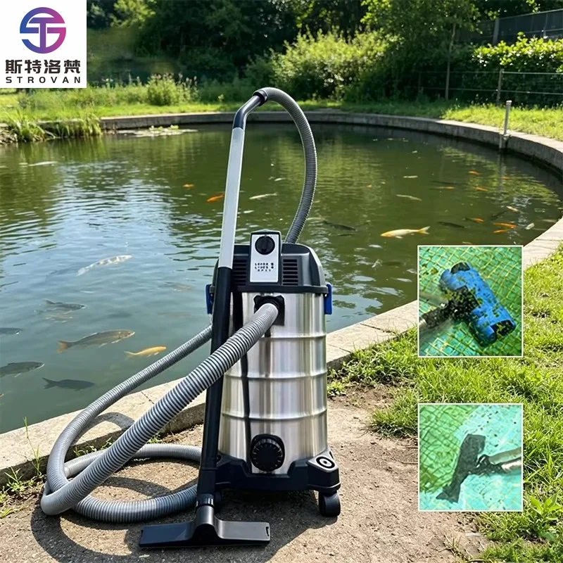Powerful Silt and Sludge  for Clearing Algae Moss Debris Fish Waste Industrial Pond Vacuum Cleaner