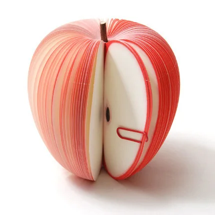 Cute 3D Fruit Shaped Sticky Notes Novelty Apple Pear Orange Strawberry Memo Pad For Office School Stationery Desk Decor Gift