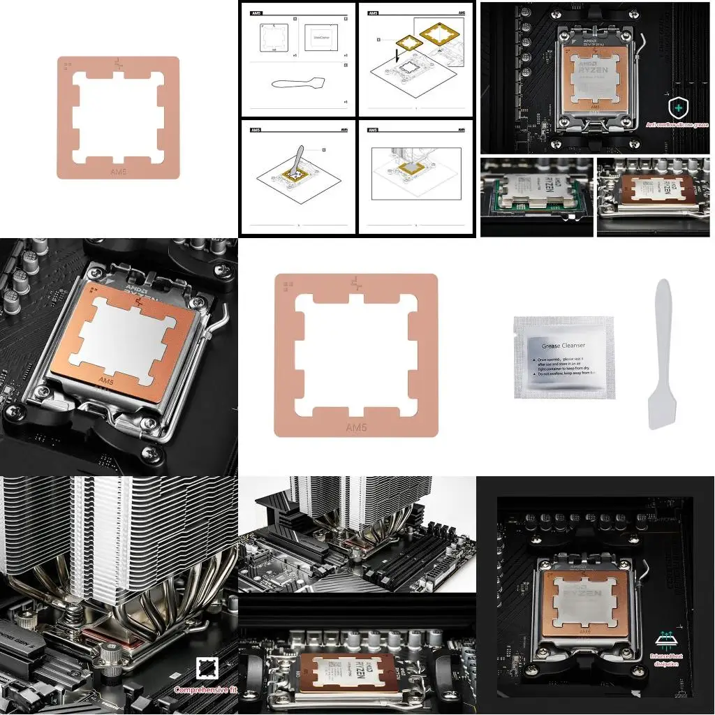 AM5 CPU إطار إطار إطار CPU CPU تصحيح تثبيت الإبزيم ل 7950X ، 7900X ، 7700X ، 7600X وحدة المعالجة المركزية