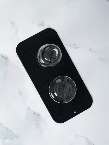 Leeseph Silicone Dish Drying Mat Non-Slip Easy Clean Sink Mat Large Heat-resistant Dish Drainer Mat for Kitchen Counter